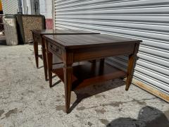 Pair of Walnut 2 Tier French Provincial End Tables - 4530508