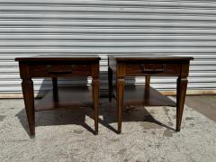 Pair of Walnut 2 Tier French Provincial End Tables - 4530513
