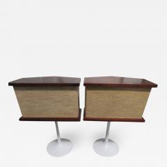 Pair of Walnut Bose Speakers Equalizer Tulip Base by Eero Saarinen - 1342743