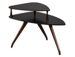 Pair of Walnut Mid Century Modern Kagan Style Torpedo End Tables - 1997840