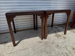 Pair of Walnut Ming Style End Tables - 4317217