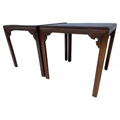 Pair of Walnut Ming Style End Tables - 4317223