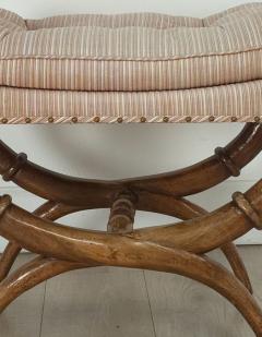 Pair of Walnut Neoclassical Benches France 19th century - 4100783
