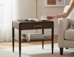 Pair of Walnut Nightstand End Tables - 4425713