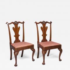 Pair of Walnut Queen Anne Side Chairs - 1320864