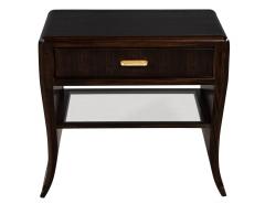 Pair of Water Fall Mozambique and Mahogany Night Stands - 1998156
