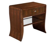 Pair of Water Fall Mozambique and Mahogany Nightstands - 2725393