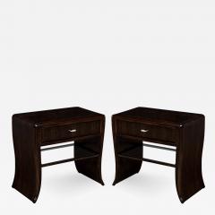 Pair of Waterfall Mozambique and Mahogany End Tables - 2542335