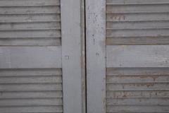 Pair of Weathered Gray Painted Arched Dome Louvered Doors 19th Century - 4803750