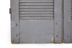 Pair of Weathered Gray Painted Arched Dome Louvered Doors 19th Century - 4803754