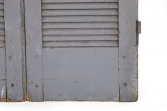 Pair of Weathered Gray Painted Arched Domed Louvered Doors 90 x 33 - 4499740