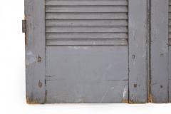 Pair of Weathered Gray Painted Arched Domed Louvered Doors 90 x 33 - 4499741