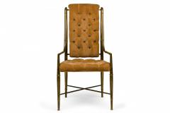 Pair of Weiman Warren Lloyd for Mastercraft mperial Brass and Corduroy Armchairs - 4172456