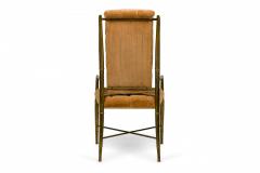 Pair of Weiman Warren Lloyd for Mastercraft mperial Brass and Corduroy Armchairs - 4172460