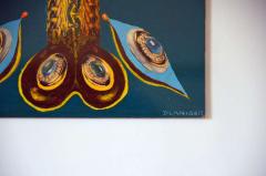 Pair of Whimsical Surrealist Oil On Panel Paintings in Shadow Boxes - 923978