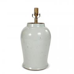 Pair of White Faience Jar Lamps - 4230804