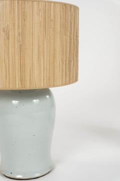 Pair of White Faience Jar Lamps - 4230809