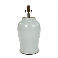 Pair of White Faience Jar Lamps - 4230811