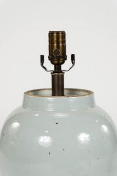Pair of White Faience Jar Lamps - 4230817