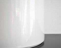 Pair of White Glazed Ceramic Jar Form Table Lamps - 809330