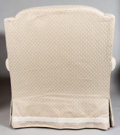 Pair of White Linen Club Chairs - 1479012