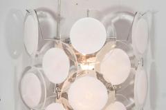 Pair of White Murano Glass Disc Sconces - 3121277