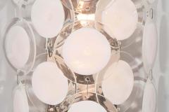 Pair of White Murano Glass Disc Sconces - 3121278