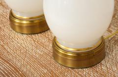 Pair of White Opaline Lamps - 1048687