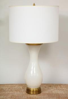 Pair of White Opaline Lamps - 1048692