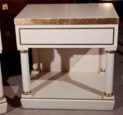 Pair of White Painted End Tables Nightstands - 3012864