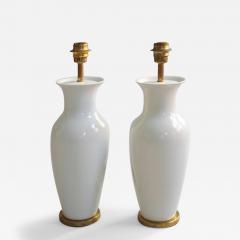 Pair of White Porcelain Lamps - 3101026