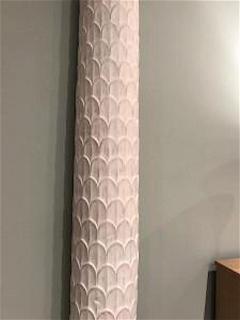 Pair of White Resin Pilaster Palm Trees - 895216