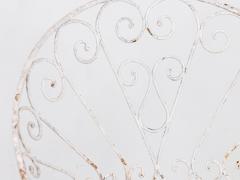 Pair of White Round Garden or Bistro Chairs 1970s - 3024579