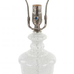 Pair of White Speckled Murano Glass Table Lamps - 4546865