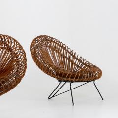 Pair of Wicker Lounge Chairs by Janine Abraham and Dirk Jan Rol for Rougier - 3583763