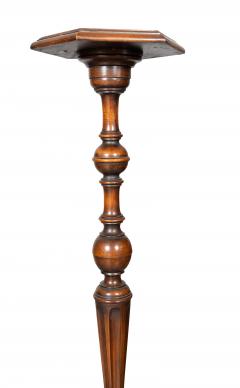 Pair of William And Mary Style Burl Walnut Candlestands - 4757697