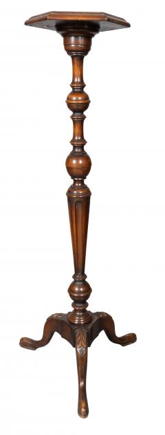 Pair of William And Mary Style Burl Walnut Candlestands - 4757721