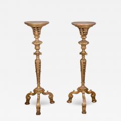 Pair of William and Mary Style Giltwood Torcheres - 4133181