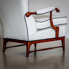 Pair of Wingback Armchairs attr to Paolo Buffa Italy 1950s - 4432113