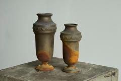 Pair of Wonderfully Patinated Art Deco Vases in Metal - 4395956