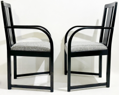 Pair of Wood and Fabric Armchairs 1920s - 3486706