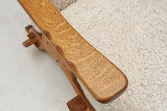 Pair of Wood and Sheepskin Lounge Chairs Europe Mid 20th Century - 4350697