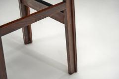 Pair of Wooden Barstools with Leather Seating Denmark 1960s - 4689698