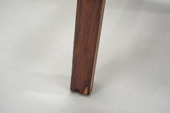Pair of Wooden Barstools with Leather Seating Denmark 1960s - 4689700
