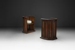 Pair of Wooden Chairs with Upholstered Cushions Europe Early 20th Century - 4391500
