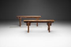 Pair of Wooden Elm Chinese Benches China Early 20th Century - 3682180