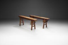 Pair of Wooden Elm Chinese Benches China Early 20th Century - 3682183