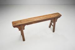 Pair of Wooden Elm Chinese Benches China Early 20th Century - 3682186