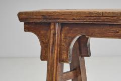 Pair of Wooden Elm Chinese Benches China Early 20th Century - 3682188