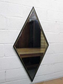 Pair of Wooden Framed Diamond Mirrors - 1079328